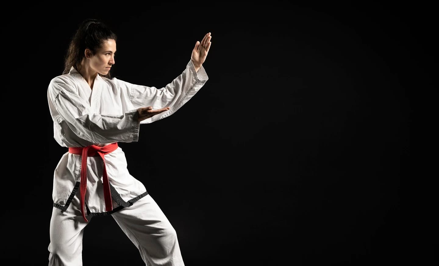 Silat athlete performing a stance